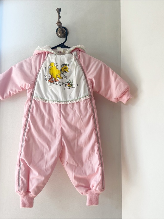 Sesame Street Other - Vintage Sesame Street Big Bird Pink Snowsuit | Size 2 | Union USA Made